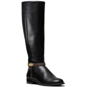Michael Kors Womens Finley Leather Riding Boots Size 10