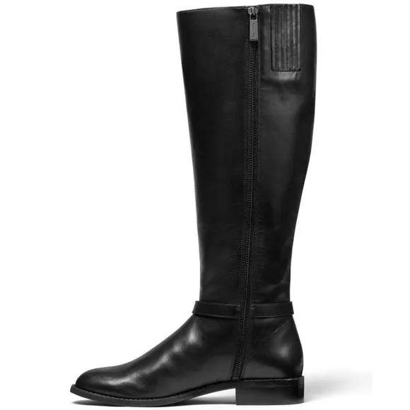 Michael Kors Womens Finley Leather Riding Boots Size 10