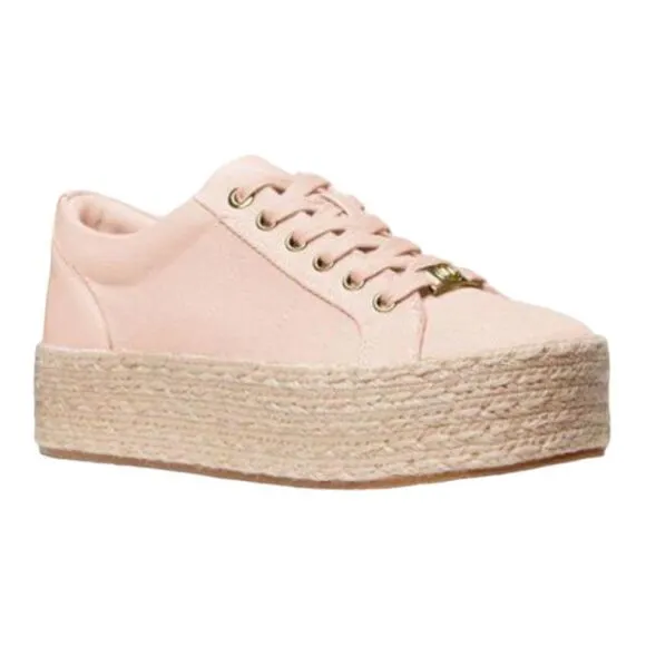 MICHAEL Michael Kors Libby Canvas Espadrille Platform Sneakers in the Size 9.5M