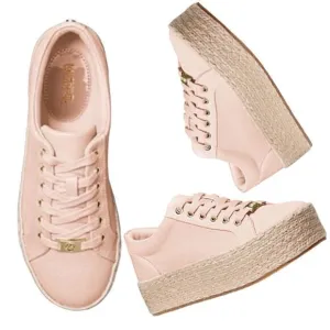 MICHAEL Michael Kors Libby Canvas Espadrille Platform Sneakers in the Size 9.5M