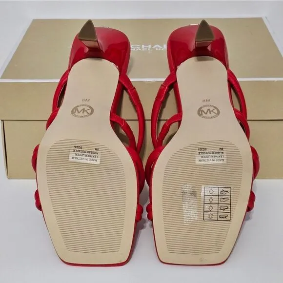 Michael, Michael Kors Corrine, strappy red sandals. NIB, Size 8