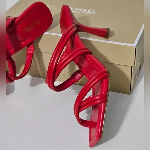 Michael, Michael Kors Corrine, strappy red sandals. NIB, Size 8