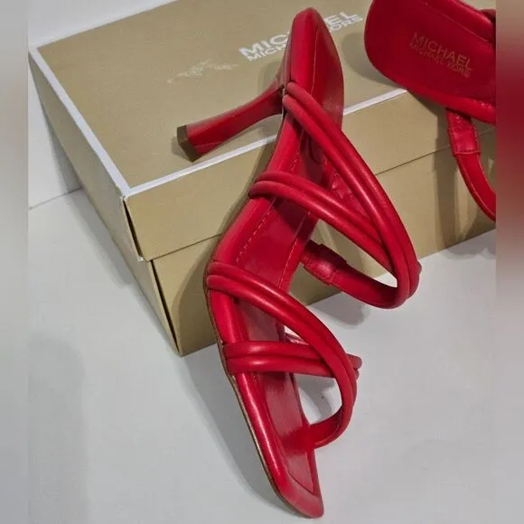 Michael, Michael Kors Corrine, strappy red sandals. NIB, Size 8