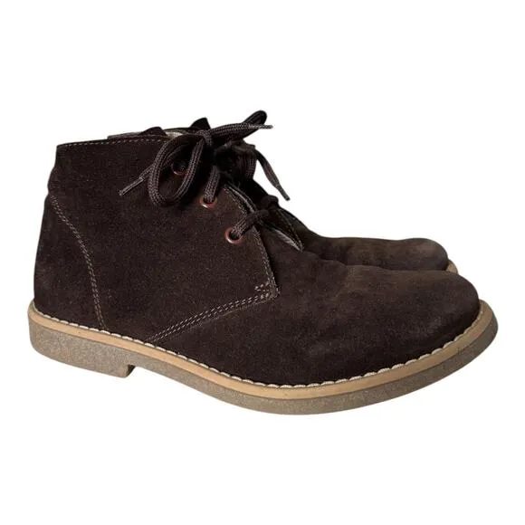 Michael Pasinkoff Italian leather suede desert chukka boots brown size 38 (6)