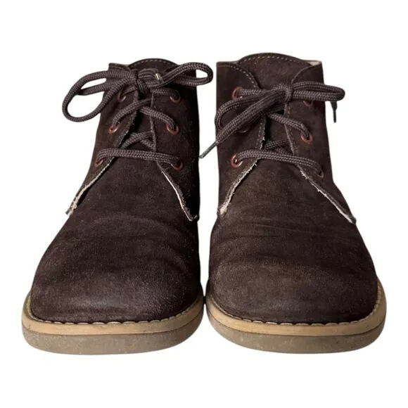 Michael Pasinkoff Italian leather suede desert chukka boots brown size 38 (6)