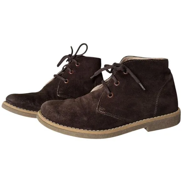 Michael Pasinkoff Italian leather suede desert chukka boots brown size 38 (6)