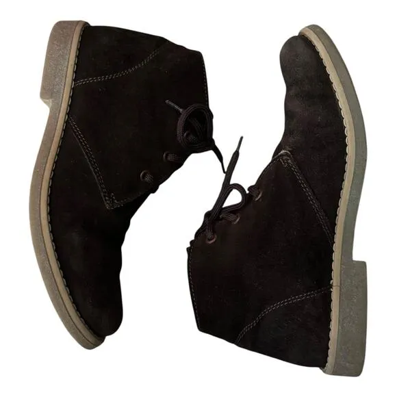 Michael Pasinkoff Italian leather suede desert chukka boots brown size 38 (6)