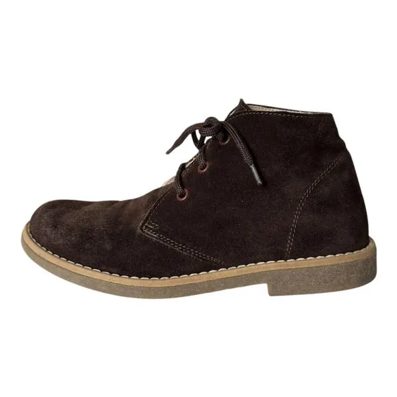 Michael Pasinkoff Italian leather suede desert chukka boots brown size 38 (6)