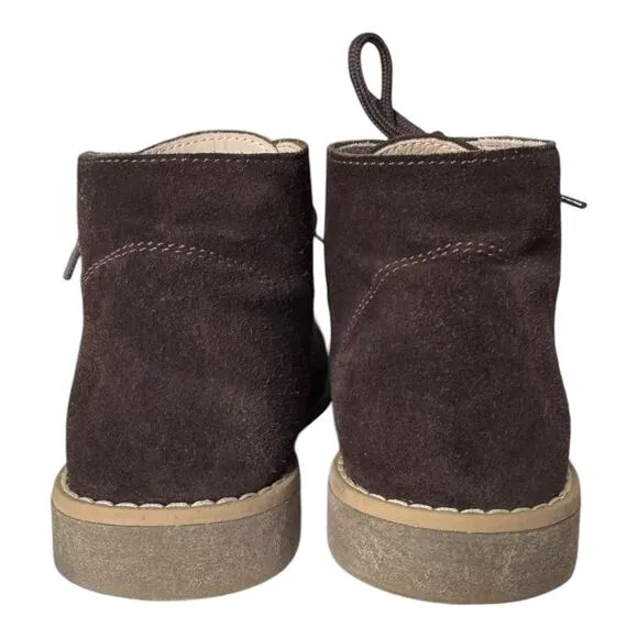 Michael Pasinkoff Italian leather suede desert chukka boots brown size 38 (6)
