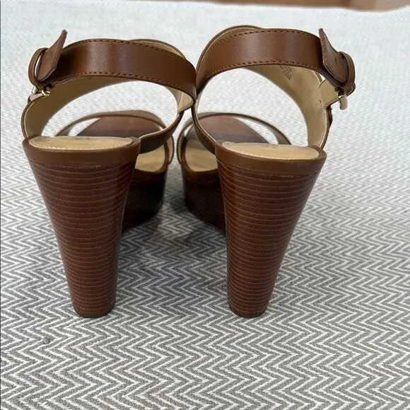 Michael Kors Brown Wedge Sandals Size 7