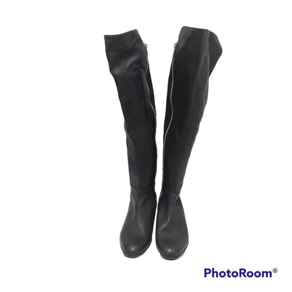 Micheal Kors Joanie Black Over The Knee Riding Boots Women's Size 8