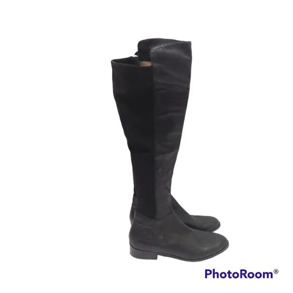 Micheal Kors Joanie Black Over The Knee Riding Boots Women's Size 8