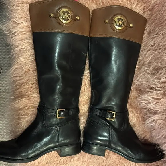 Micheal Kors Leather Riding Boots