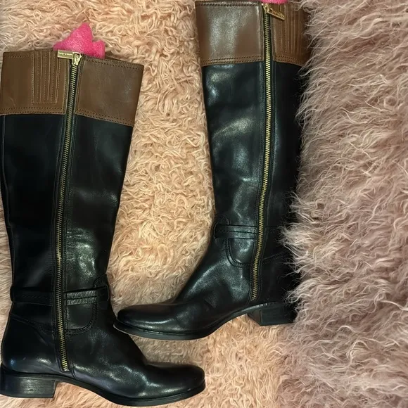 Micheal Kors Leather Riding Boots