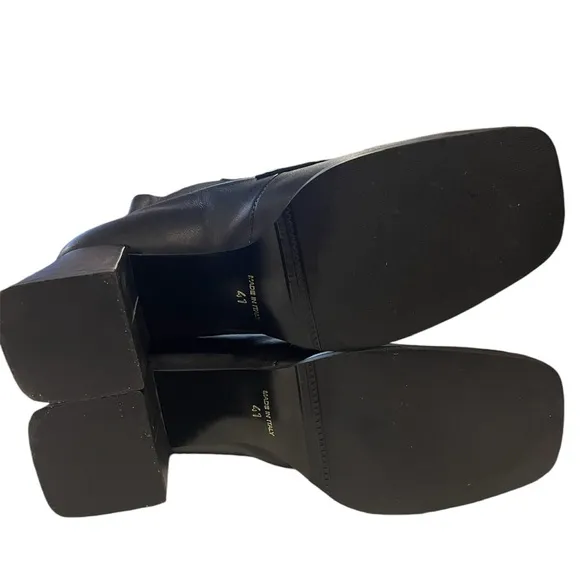 MICHELE LOPRIORE Adele Black Block Heel Chelsea Boot 41