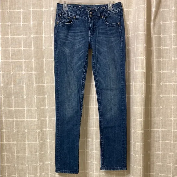 Miss Me Jeans Embellished Angel Wings Pockets Bootcut Denim Jeans Studded Sz 29