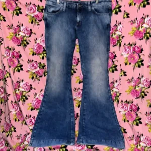 Miss sixty Super flare blue denim jeans pants NWt big bell bottoms 32”