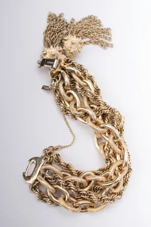 Mixed Chain Tassel Bracelet