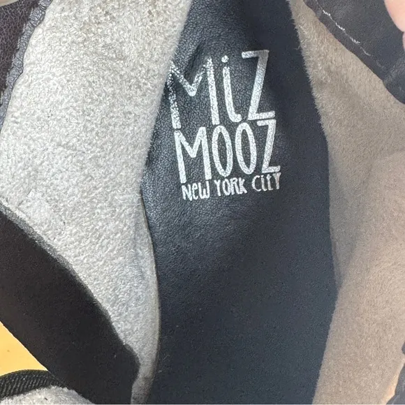 Miz Mooz Leather Ankle Boots Slouch Zipper Buckle