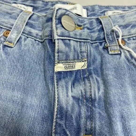 MNEW CLOSED Womens Jeans Mid Blue Size 27 Briston Relaxed Fit Mid Waist Pockets