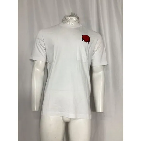 Moncler Spider-Man Motif T-Shirt in White Cotton