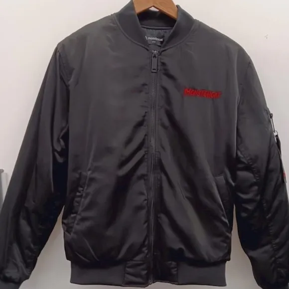 Monstercat Racing Bad Kitty Bomber Jacket Writing on back Mens small