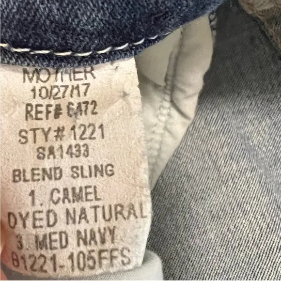 Mother High Rise Stretch Denim Jeans 24