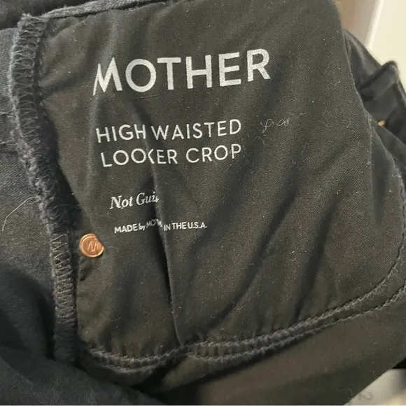 Mother High Waisted Looker Crop in Not Guilty Black Size 27