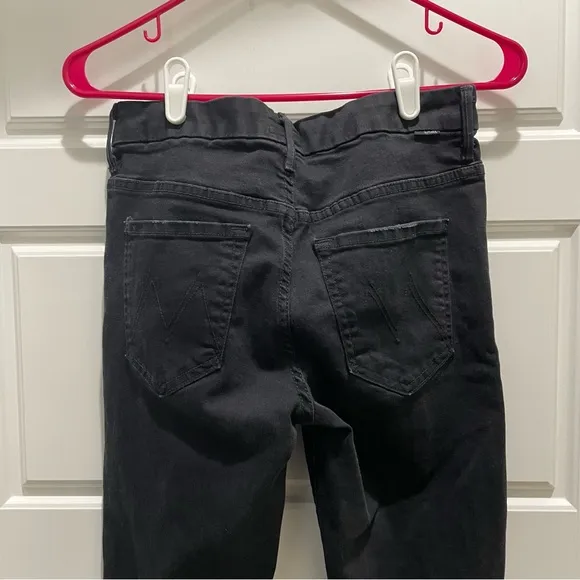 Mother High Waisted Looker Crop in Not Guilty Black Size 27