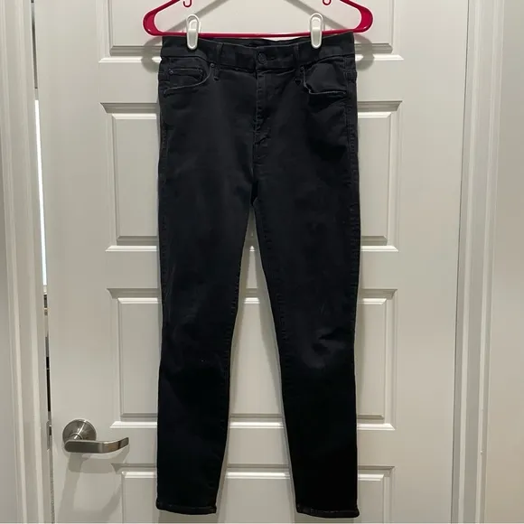 Mother High Waisted Looker Crop in Not Guilty Black Size 27