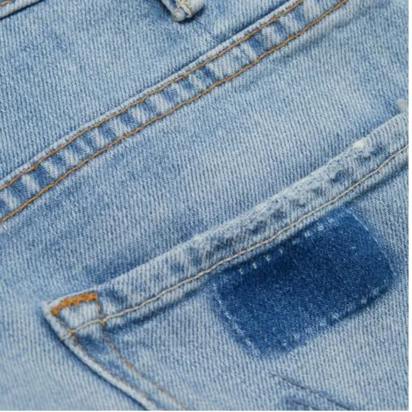 MOTHER | The Hustler Undone Hem Ankle Flare Jeans (On My Feet) Size 31 NWT