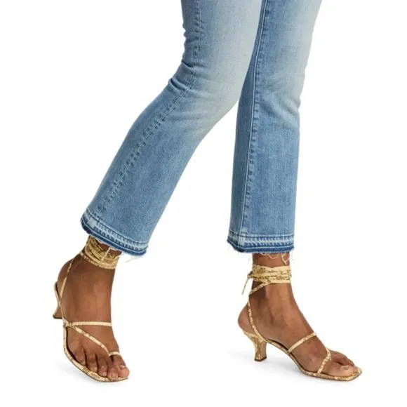 MOTHER | The Hustler Undone Hem Ankle Flare Jeans (On My Feet) Size 31 NWT