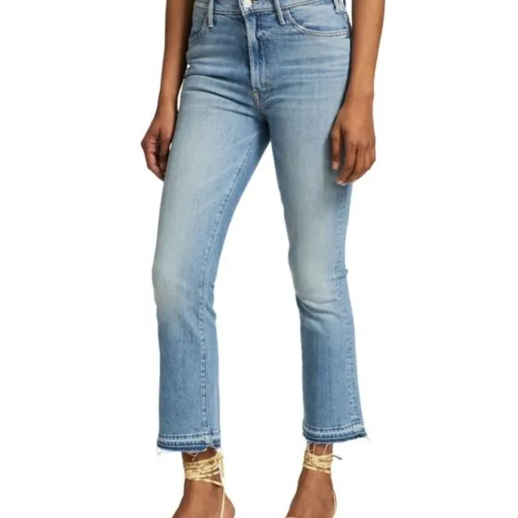 MOTHER | The Hustler Undone Hem Ankle Flare Jeans (On My Feet) Size 31 NWT