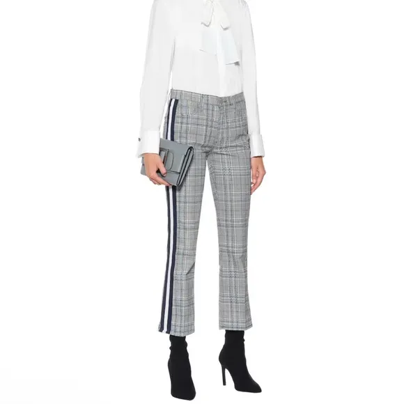 Mother The Insider Plaid Side Stripe Pants NWOT