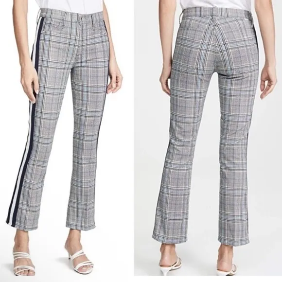 Mother The Insider Plaid Side Stripe Pants NWOT