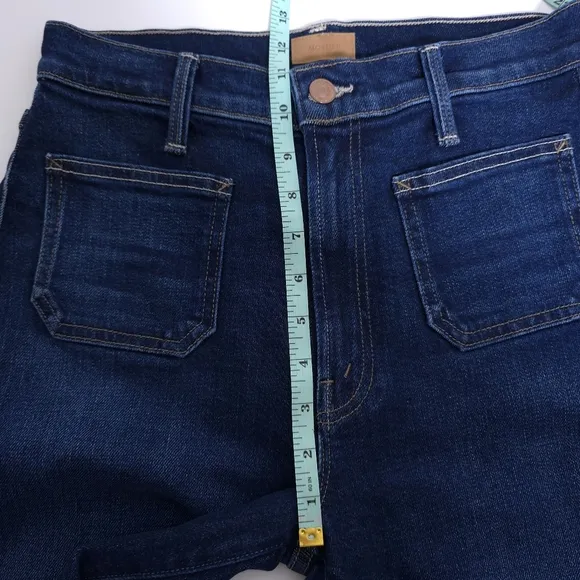 MOTHER The Lil Rambler Patch Pocket High Waist Straight Leg Jeans Size 27