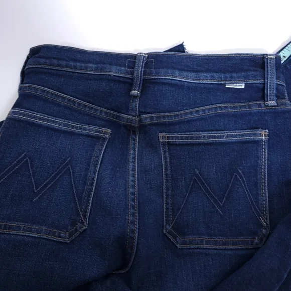 MOTHER The Lil Rambler Patch Pocket High Waist Straight Leg Jeans Size 27