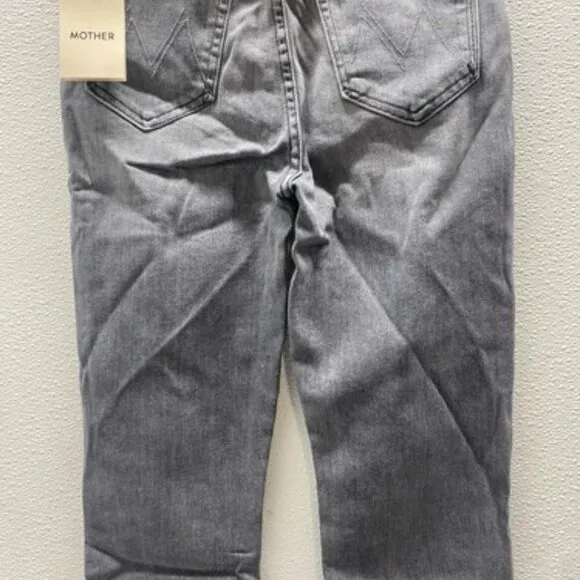 Mother Womens The Pixie Dazzler Ankle Fray Jeans Size 25 x 27 Digging Dirt Grey