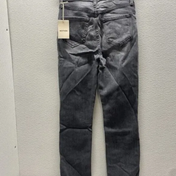 Mother Womens The Pixie Dazzler Ankle Fray Jeans Size 25 x 27 Digging Dirt Grey