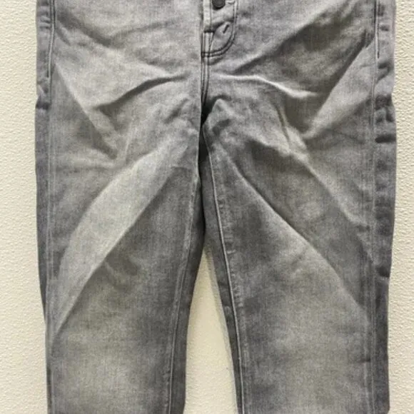 Mother Womens The Pixie Dazzler Ankle Fray Jeans Size 25 x 27 Digging Dirt Grey