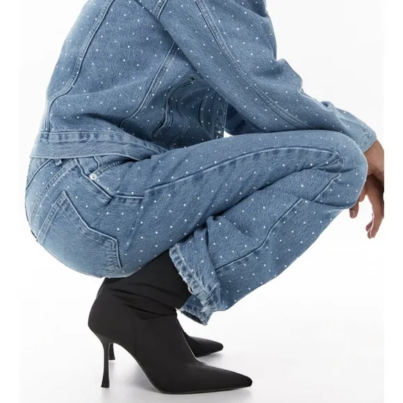 ⚡️MOVING SALE ⚡️ ZARA STRETCH FABRIC HEELED ANKLE BOOTS ⚡️MOVING SALE ⚡️