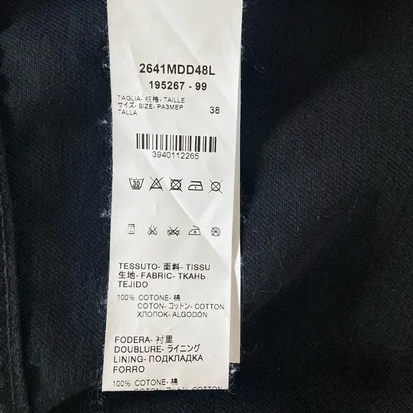 MSGM Milano Denim Mini Skirt in Black Made in Italy