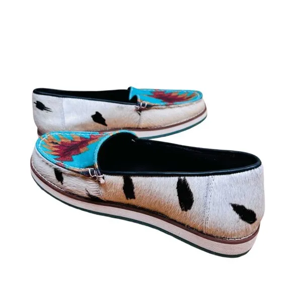 Myra Cambria Size 8 Loafers Hair Calf Aztec Southwest Western Shoe Slip On