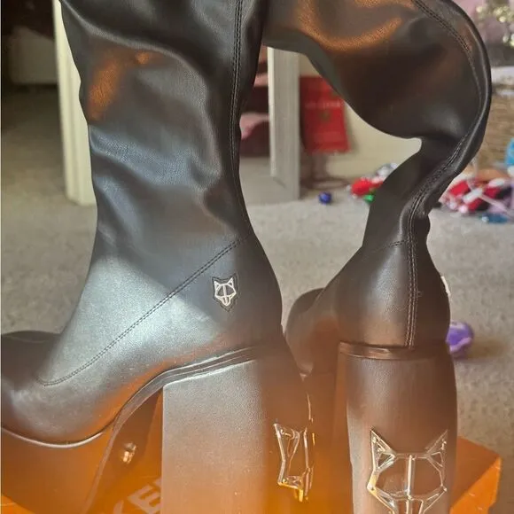 Naked Wolfe Spice Black Stretch Boots