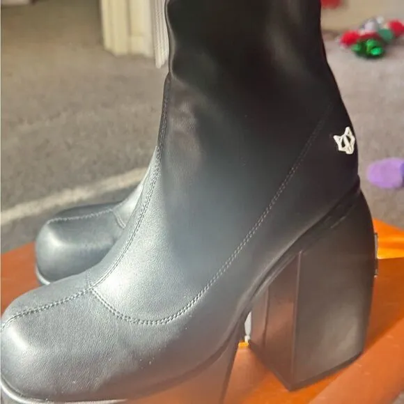 Naked Wolfe Spice Black Stretch Boots