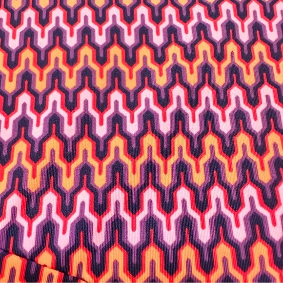NANTUCKET RED Ellie Kai Blur Red Geometric Women’s Long Sleeve Dress Size 6