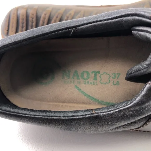Naot Brown Leather Slip On Loafers EUR 37