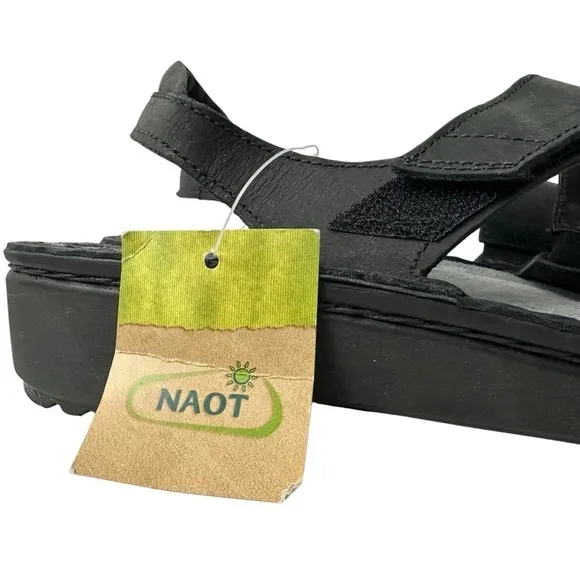 Naot Enid Black Strappy Sandals