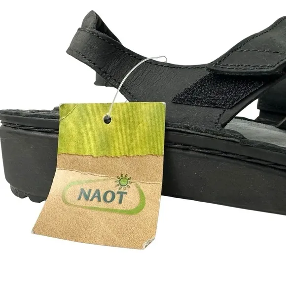 Naot Enid Black Strappy Sandals