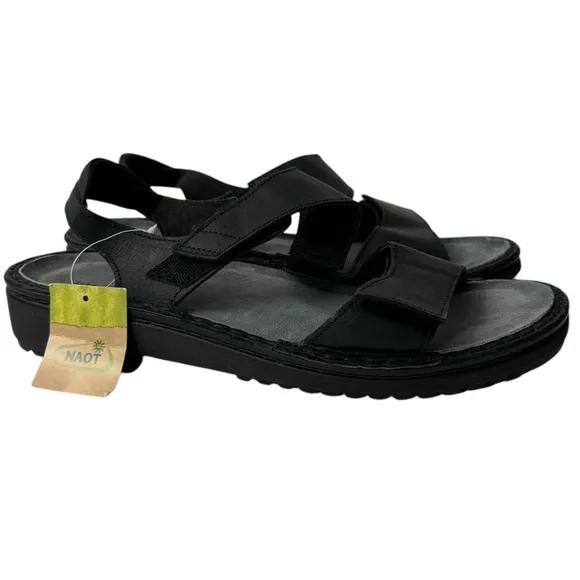 Naot Enid Black Strappy Sandals